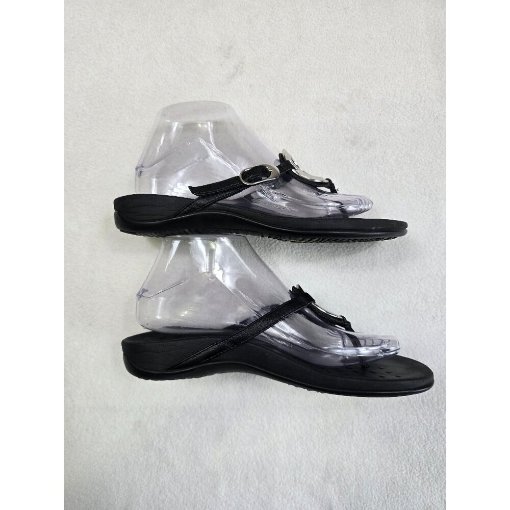 Vionic Womens Black Sandals With Metal Accent Size 7 - Picture 6 of 8